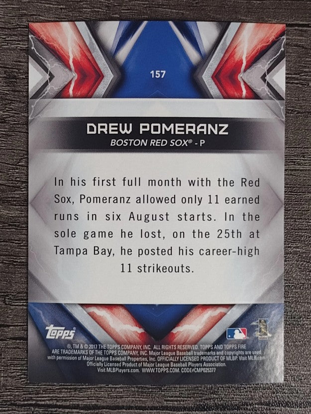 2017 Topps Fire #157 Drew Pomeranz
