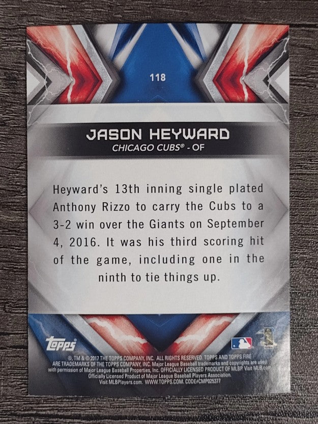 2017 Topps Fire #118 Jason Heyward