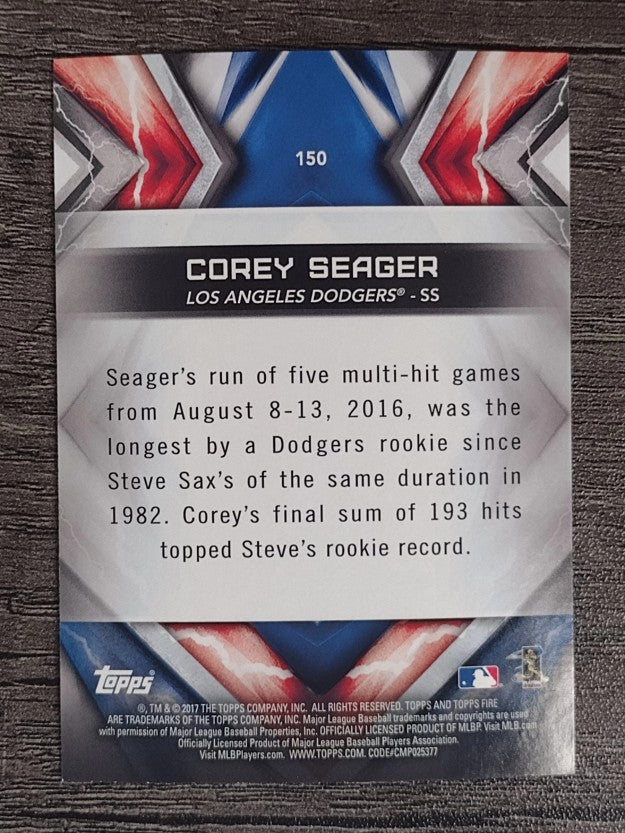 2017 Topps Fire #150 Corey Seager