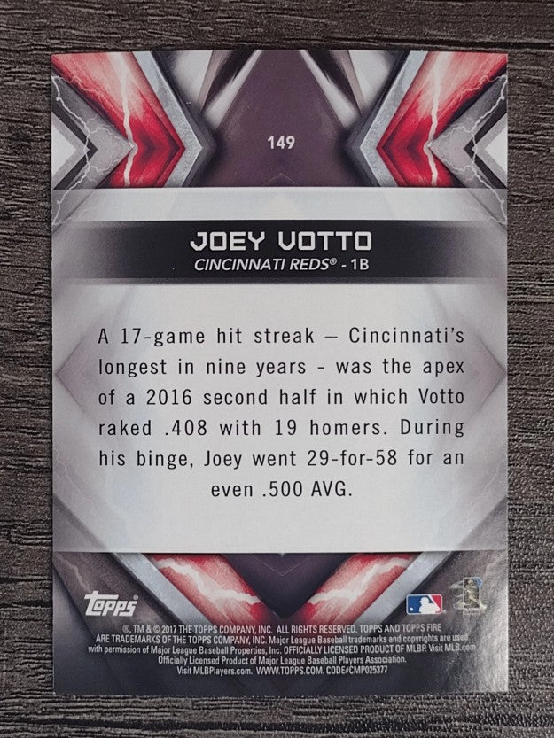 2017 Topps Fire #149 Joey Votto