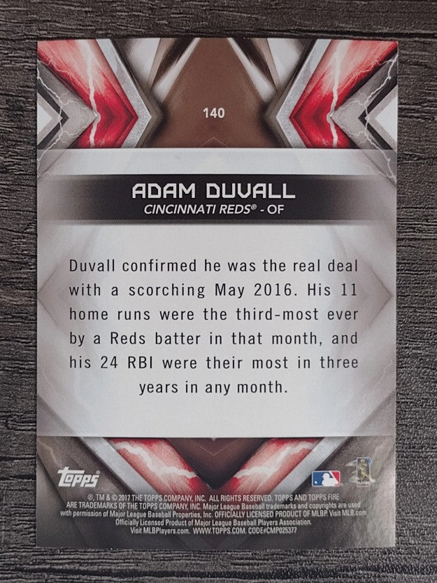 2017 Topps Fire #140 Adam Duvall