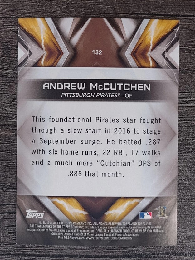 2017 Topps Fire #132 Andrew McCutchen