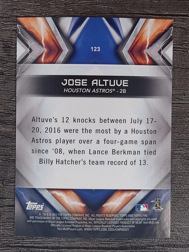 2017 Topps Fire #123 Jose Altuve