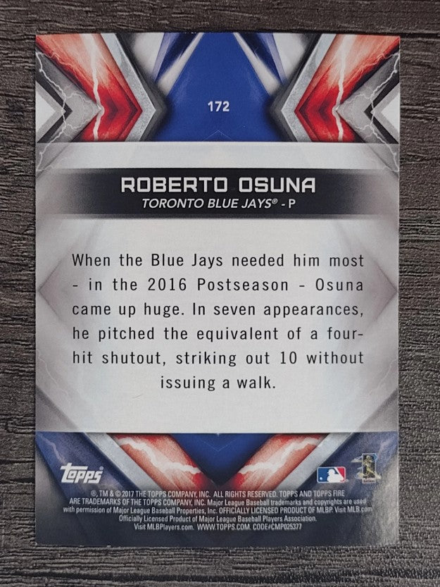 2017 Topps Fire #172 Roberto Osuna