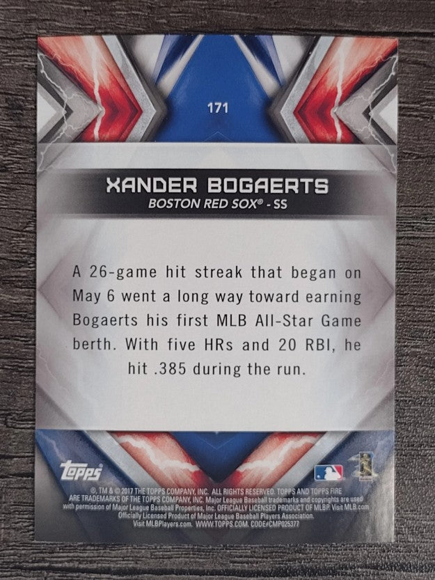 2017 Topps Fire #171 Xander Bogaerts