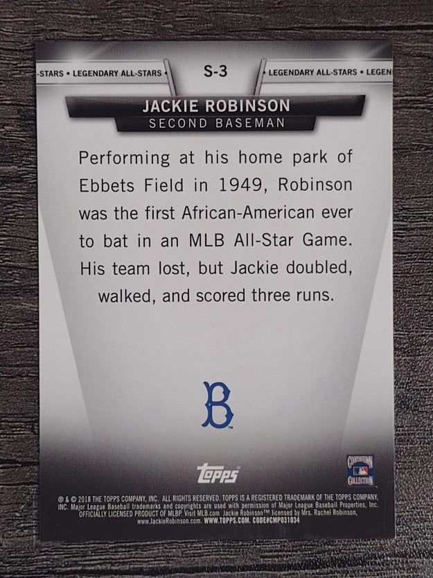 2018 Topps Update Salute #S3 Jackie Robinson