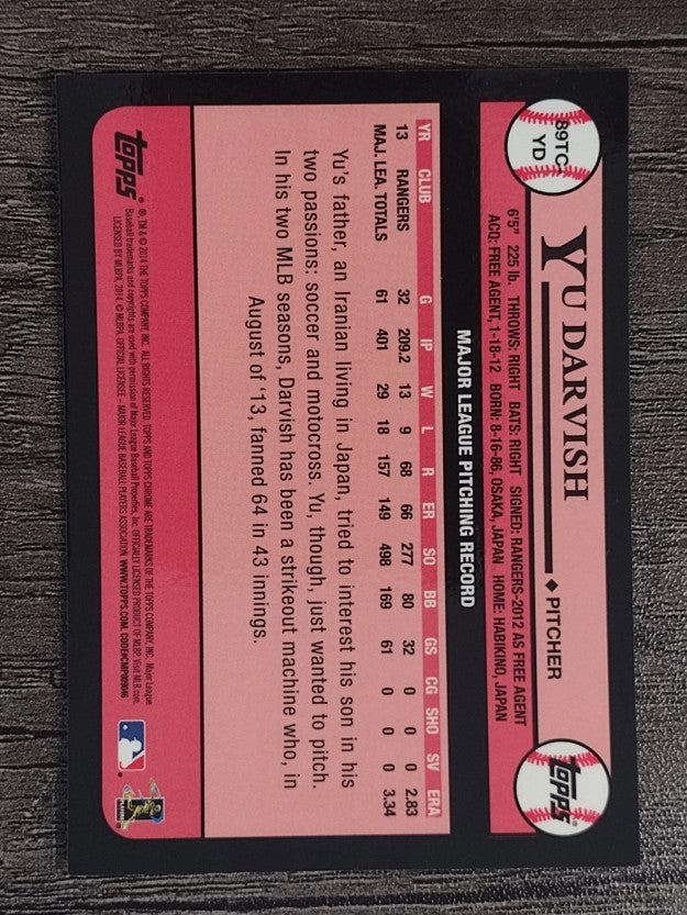 2014 Topps Chrome '89 Chrome Refractors #89TCYD Yu Darvish