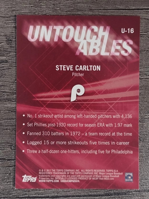 2017 Topps Update Untouchables #U16 Steve Carlton