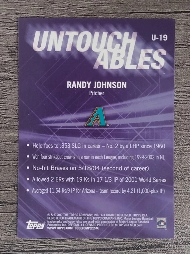 2017 Topps Update Untouchables #U19 Randy Johnson
