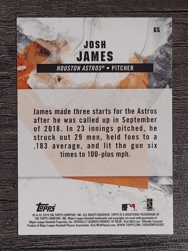 2019 Topps Fire #65 Josh James RC