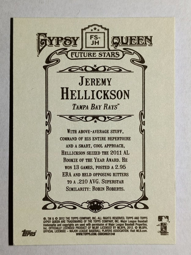 2012 Topps Gypsy Queen Future Stars #JH Jeremy Hellickson