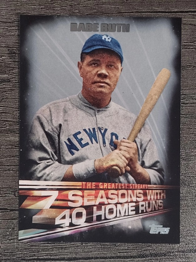 2016 Topps The Greatest Streaks #GS05 Babe Ruth (EXMT)
