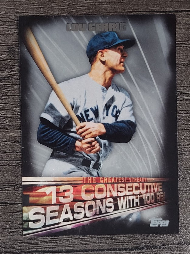 2016 Topps The Greatest Streaks #GS10 Lou Gehrig (NM)