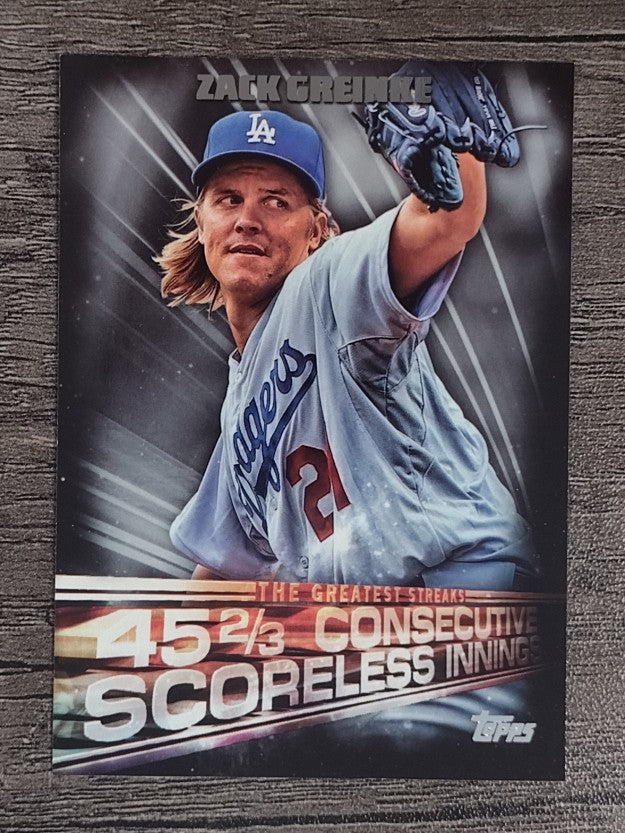 2016 Topps The Greatest Streaks #GS03 Zack Greinke