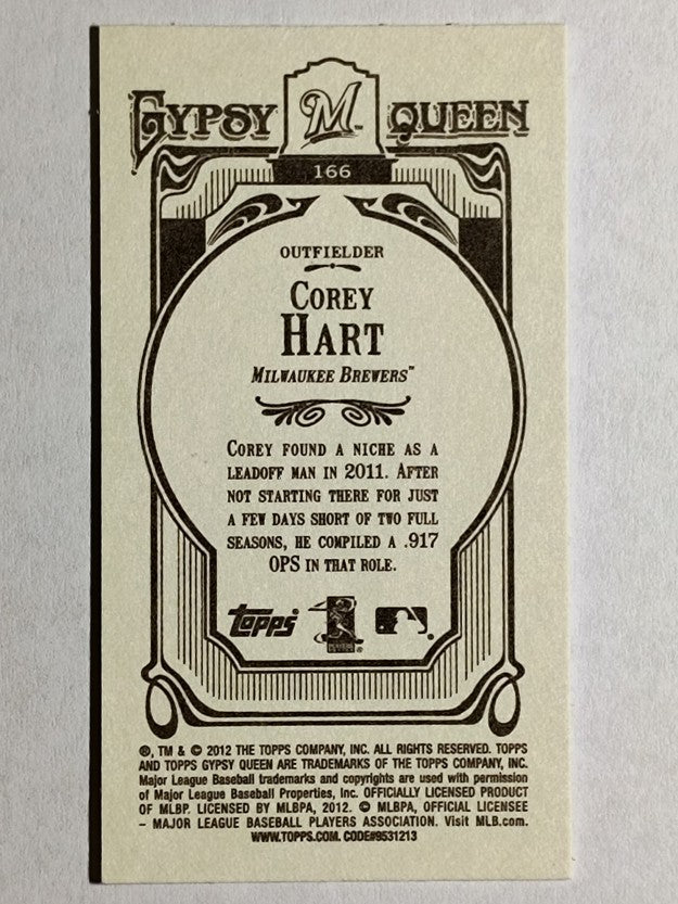 2012 Topps Gypsy Queen Mini #166 Corey Hart