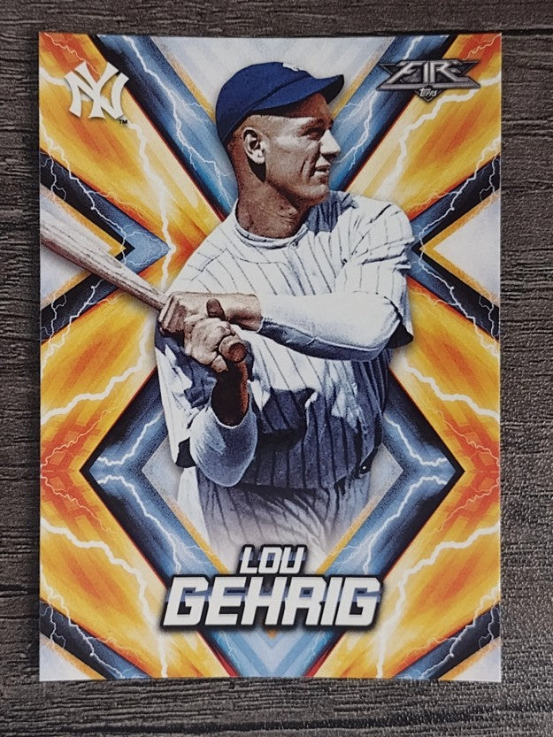 2017 Topps Fire #54 Lou Gehrig