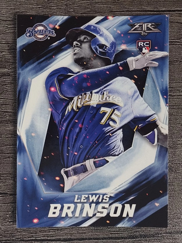 2017 Topps Fire #84 Lewis Brinson RC