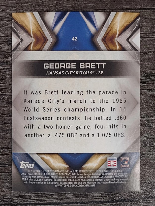 2017 Topps Fire #42 George Brett