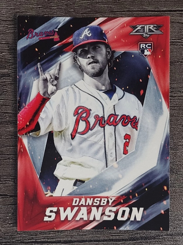 2017 Topps Fire #162 Dansby Swanson RC