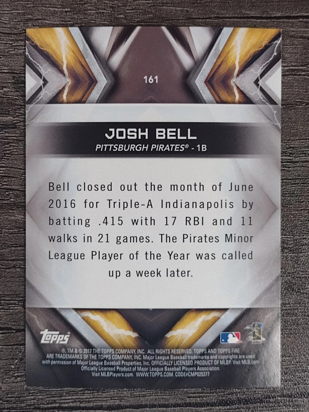 2017 Topps Fire #161 Josh Bell RC
