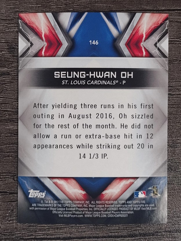 2017 Topps Fire #146 Seung-Hwan Oh