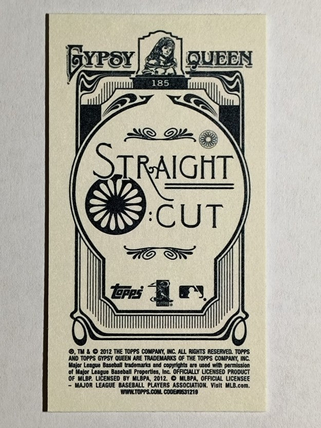 2012 Topps Gypsy Queen Mini Straight Cut Back #185 Lance Berkman