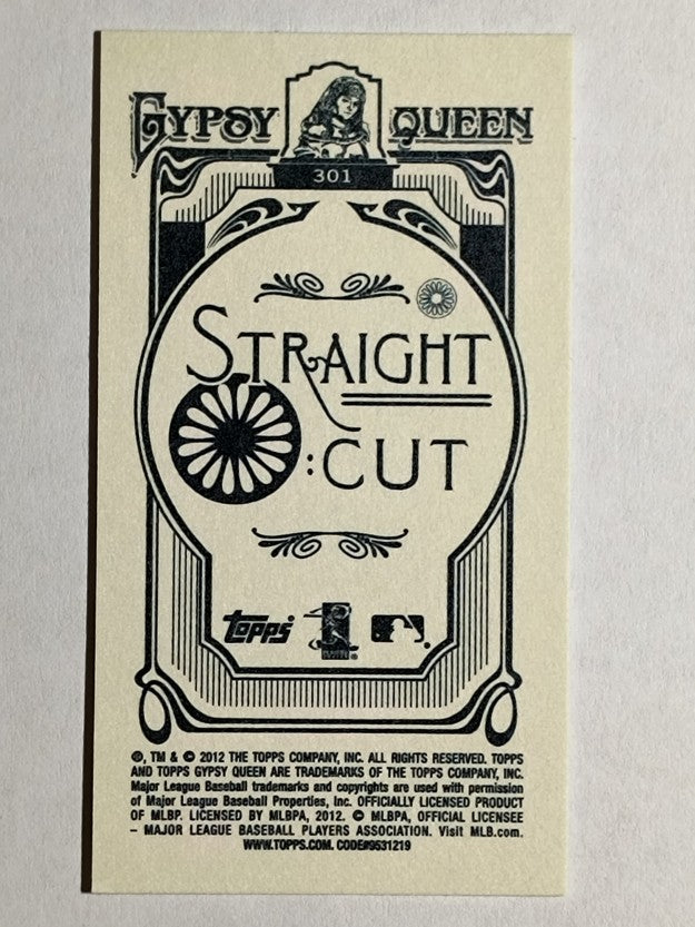 2012 Topps Gypsy Queen Mini Straight Cut Back #301 Billy Butler