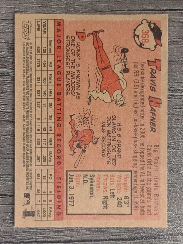 2007 Topps Heritage #368 Travis Hafner