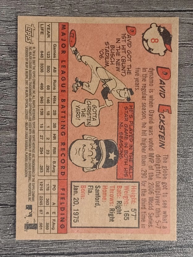 2007 Topps Heritage #8a David Eckstein