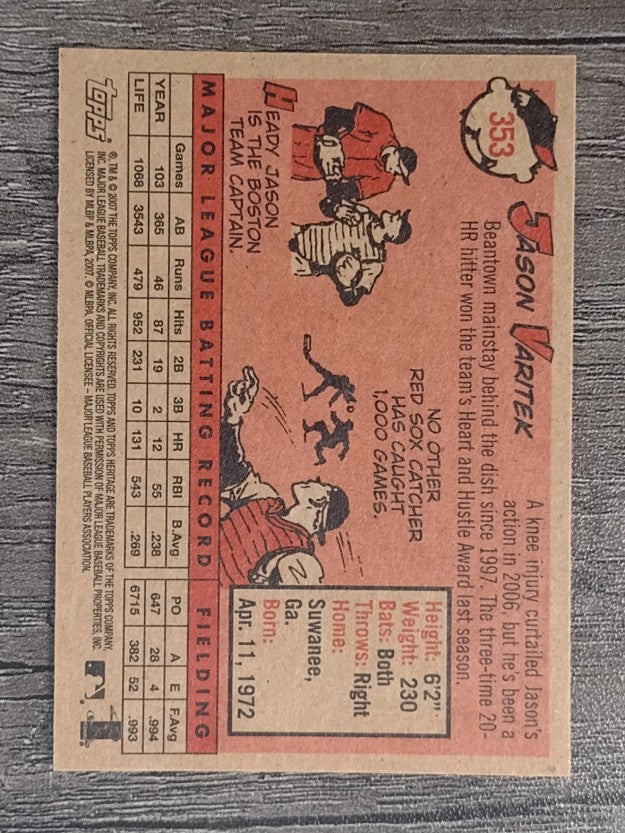 2007 Topps Heritage #353 Jason Varitek
