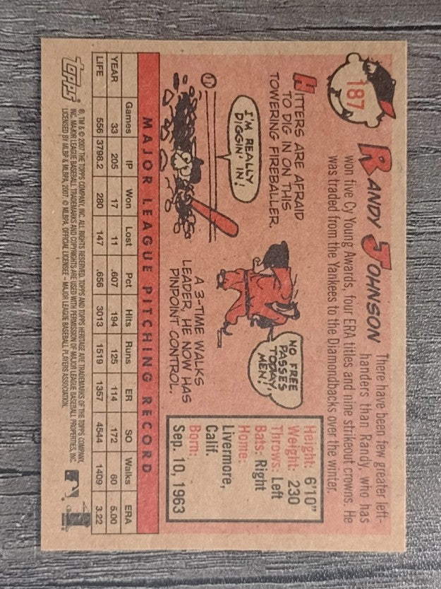 2007 Topps Heritage #187 Randy Johnson
