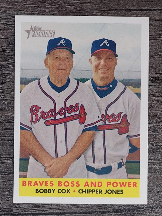2007 Topps Heritage #314 Chipper Jones/Bobby Cox MG