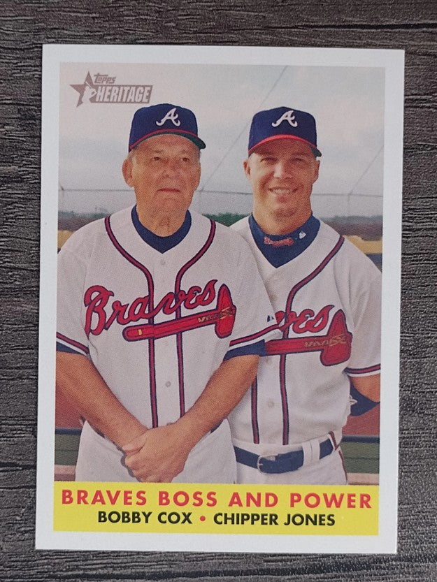2007 Topps Heritage #314 Chipper Jones/Bobby Cox MG