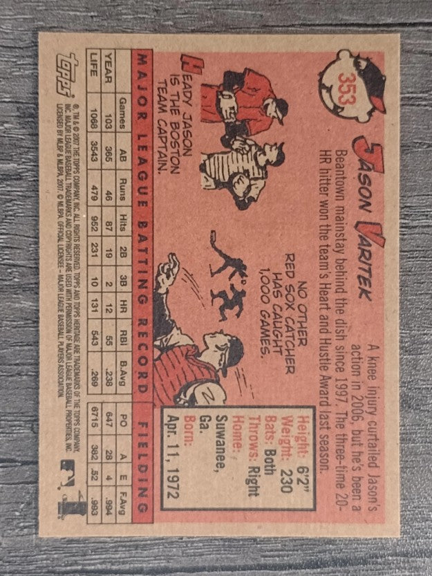 2007 Topps Heritage #353 Jason Varitek