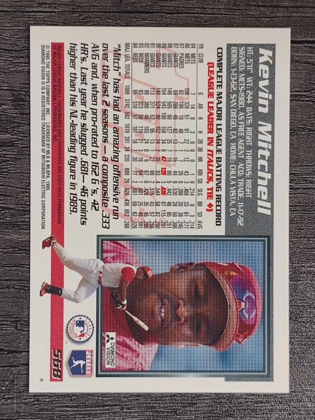 1995 Topps #568 Kevin Mitchell