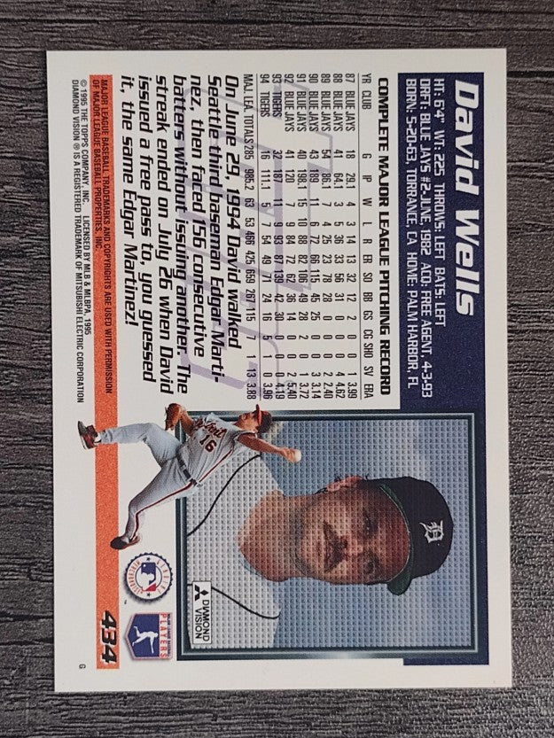 1995 Topps #434 David Wells