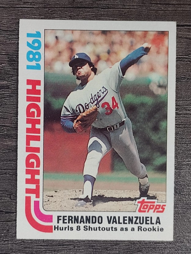 1982 Topps #6 Fernando Valenzuela HL