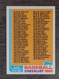 1982 Topps #226 Checklist 133-264