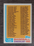 1982 Topps #129 Checklist 1-132