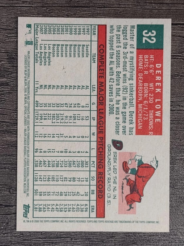 2008 Topps Heritage #32 Derek Lowe