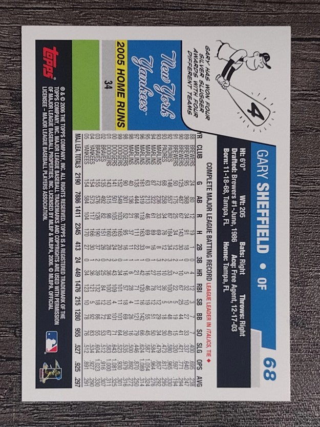 2006 Topps Opening Day #68 Gary Sheffield