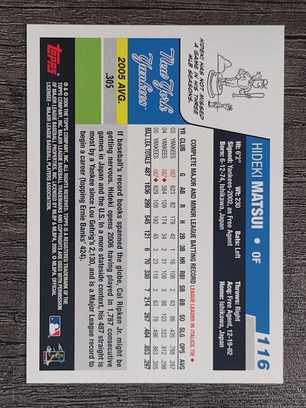 2006 Topps Opening Day #116 Hideki Matsui