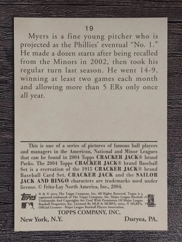 2004 Topps Cracker Jack #19 Brett Myers