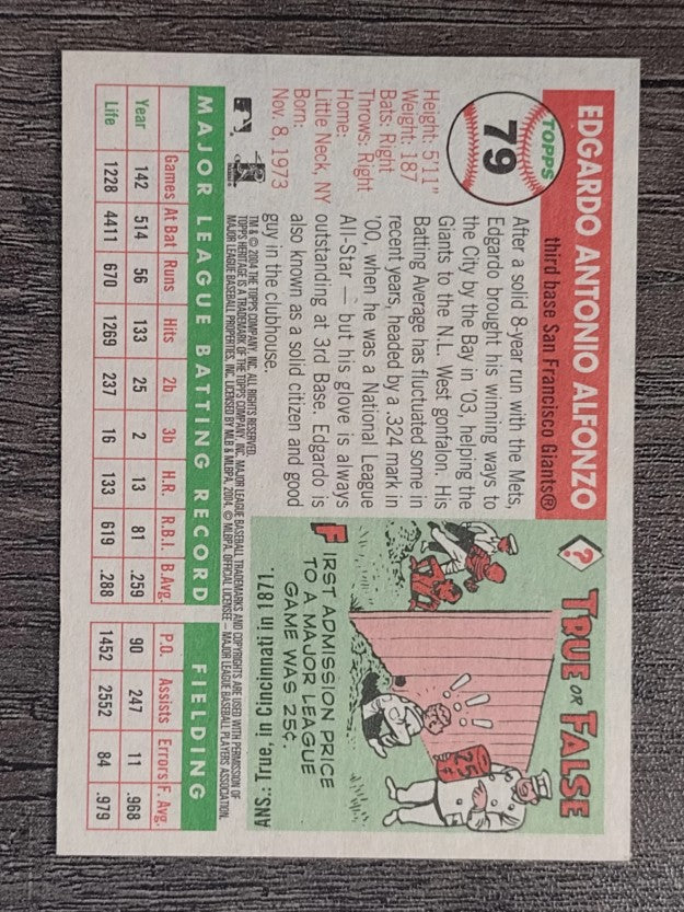 2004 Topps Heritage #79 Edgardo Alfonzo