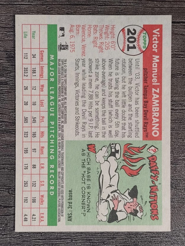 2004 Topps Heritage #201 Victor Zambrano