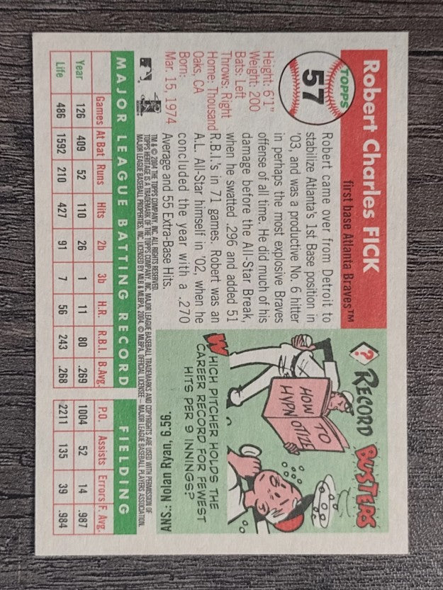 2004 Topps Heritage #57 Robert Fick