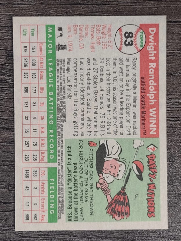 2004 Topps Heritage #83 Randy Winn