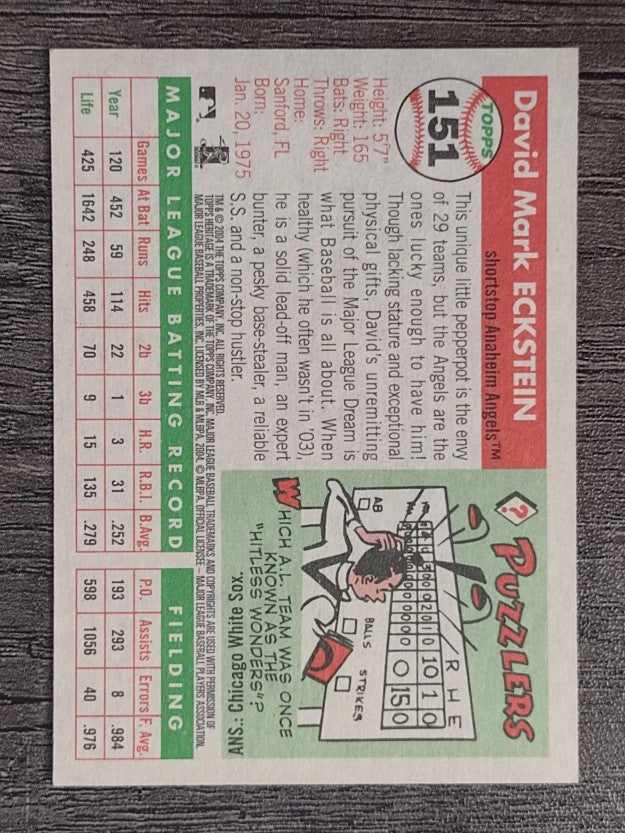 2004 Topps Heritage #151 David Eckstein