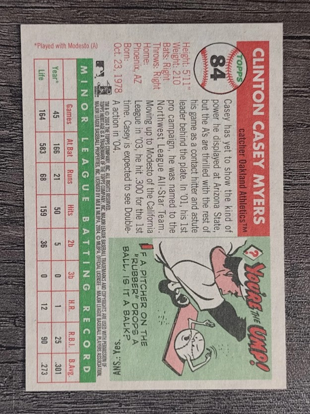 2004 Topps Heritage #84 Casey Myers RC