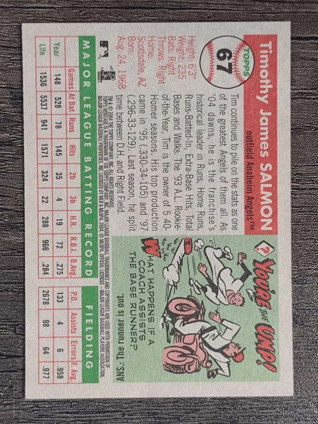 2004 Topps Heritage #67 Tim Salmon